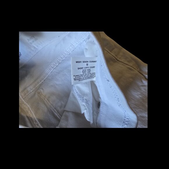 Women's Gloria Vanderbilt S 10 Short Missy Slim Leg White Jeans, Good Condition - Picture 5 of 8